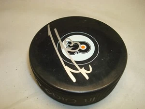 Disco de hockey Michael Neuvirth firmado por los Philadelphia Flyers autografiado 1A - Imagen 1 de 2