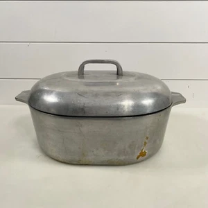 Magnalite Wagner Ware 8 Qt Roaster Oval Dutch Oven Vintage Cookware Made in USA - Picture 1 of 15