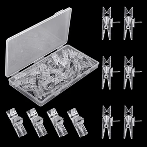 50 Pieces Push Pin Clips for Cork Board Plastic Pushpin Tacks Thumbtacks Clothes - Picture 1 of 7