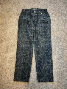 Evan Picone Women’s Stretch 12 Corduroy Pants Blue Turquoise Tan - Picture 1 of 9