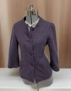 Pendleton Jacket Size 8 Fits Like A 4 Blazer Soft Merino Wool Blend Herringbone - Picture 1 of 12