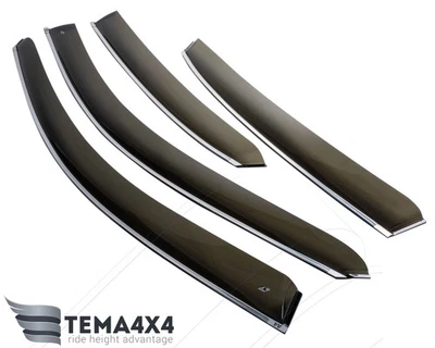 磁带式 Windows Visors Deflector Sun Rain Guard 适用于奥迪 A4 轿车 2015 年至今 — 第 1/4 张图片