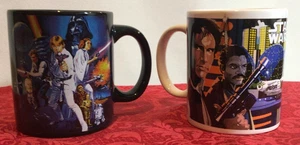Star Wars Set / 2 Kaffee Tee Becher Tassen Darth Vader Chewbacca Yoda Luke Skywalker - Bild 1 von 5