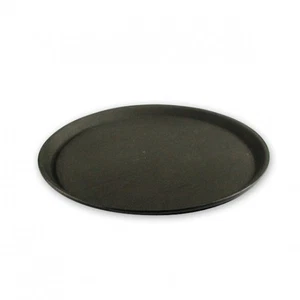 Non-Slip Tray Black Plastic Round 400mm Bar Glass Drink Serving Waiters Trays - Picture 1 of 1