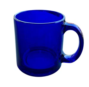 Taza de café vintage azul cobalto hecha en EE. UU. 12 OZ Navidad - Imagen 1 de 5