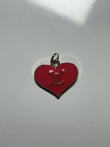 LOUIS VUITTON LV CREMALLERA TIRADOR ENCANTO Dorado Doble Cara Corazón - Imagen 1 de 3
