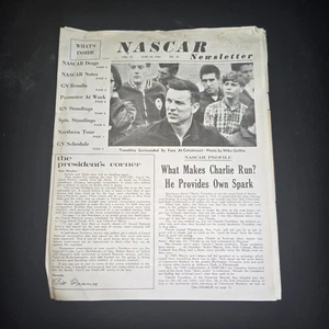 1966 NASCAR Newsletter Magazine Charlie Trombley NHRA racing - Picture 1 of 9