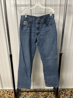 Cinch Men Blue Denim Blue Jeans 35x34 MB92834003 5 Pocket White Label - Image 1 of 4