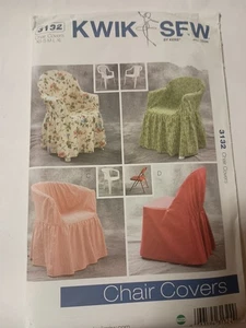 Kwik Sew 3132 Chair Cover Patio Folding Slipcover Décor sewing pattern UNCUT H7 - Picture 1 of 1