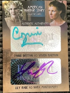 Tarjeta autógrafa 16/50 American Horror Story Connie Britton Lily Rabe ADA7 - Imagen 1 de 2