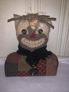 Seltene Vintage handgefertigte Frauen primitive Volkskunst Standpuppe signiert - Bild 1 von 10