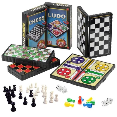 Mini Magnetic Travel Board Games - Chess , Ludo , Snakes and Ladders,  Draughts - Image 1 of 4