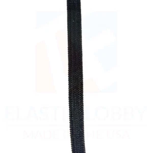Elástico tejido negro 1/4" (6 mm) - Hecho en EE. UU. - Imagen 1 de 11