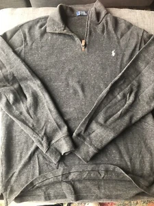 Polo Ralph Lauren Mens Sweater Gray Size 2XL Half-Zip Pullover - Picture 1 of 4