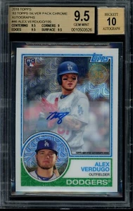 2018 Topps Silver Pack 1983 #46 Alex Verdugo Refractor Chrome Auto BGS 9.5 /199 - Picture 1 of 2