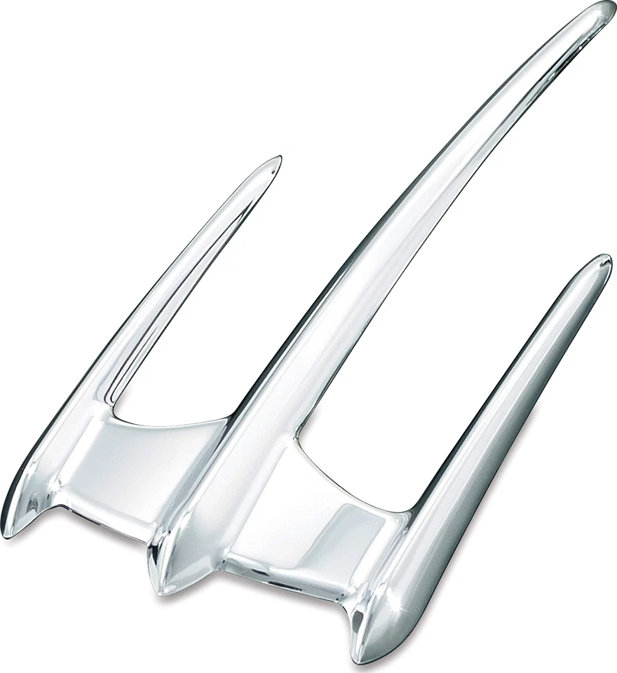 Kuryakyn Motorcycle Accent Accessory: Triceptor Front Fender Tip Chrome, black - Image 1 of 4