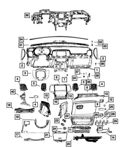 Genuine Mopar 2014-2015 Jeep Grand Cherokee Control Center Stack 56054382AF - Image 1 of 1