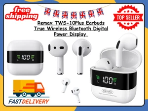 Remax TWS-10Plus True Wireless Bluetooth Ohrhörer mit Mikrofon & Power Display Mikrofon UK - Bild 1 von 9