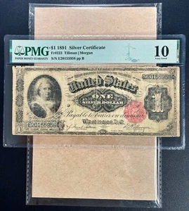 Fr. 223 1891 $1 Silver Certifciate "MARTHA WASHINGTON" PMG 10 - VG Comment - Picture 1 of 2