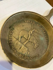 Redwoods Souvenir Skillet Trees of Mystery CA4 1/2" Copper Roadside Attraction - Picture 1 of 4