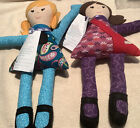 2 hand Made With Luck Child?s Dolls New With Tags All Fabric Hand Washable14? T