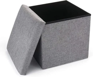 Storage Ottoman with Padded Seat Use as Foot Rest or Small Coffee Table Size Med - Picture 1 of 5