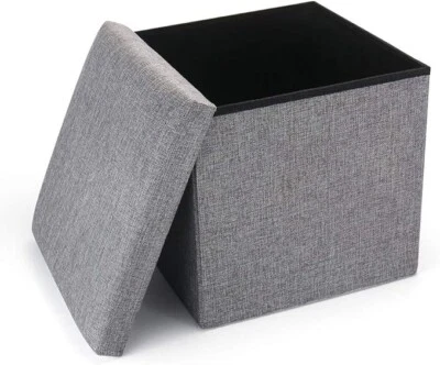 Storage Ottoman with Padded Seat Use as Foot Rest or Small Coffee Table Size Med - Image 1 of 4