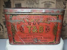 Myrtle T&B Renowned Cut Tobacco Tin Vintage Canada Hinged-Empty 