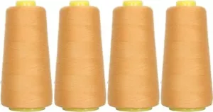 4 BIG CONES LIGHT GOLD SEWING THREAD 2750 YD TEX 27 40S/2-THREADART - Picture 1 of 8