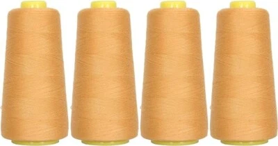 4 BIG CONES LIGHT GOLD SEWING THREAD 2750 YD TEX 27 40S/2-THREADART - Image 1 of 4
