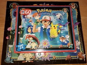 Rompecabezas Pokémon 1999 vintage 60 piezas MB Hasbro Ash Pikachu Zubat Meowth completo - Imagen 1 de 12