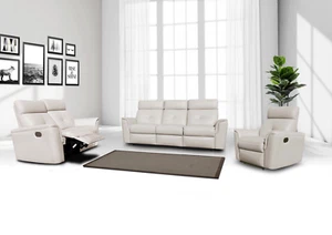 ESF 8501 Leather Reclining Living Room Set, total of 3 Pieces Choice of 3 colors - Picture 1 of 9