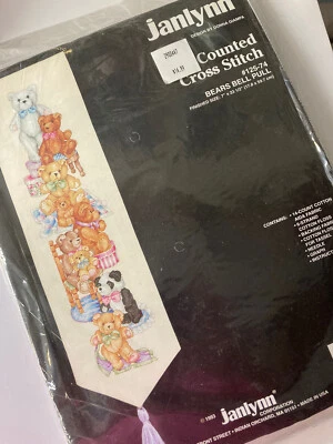 Janlynn Contado Punto de Cruz Osos Campana Tirador Kit 125-74 Donna Giampa De Colección 1993 Foto 1 de 4