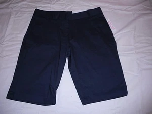 Girls IZOD Shorts Navy Size 12 Regular Flat Front NEW W TAGS - Picture 1 of 2