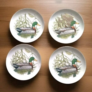Vintage Set OF 4 Ned Smith Artist Mallard Duck Plates - Picture 1 of 7