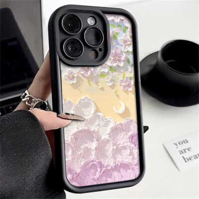 For iPhone 16 15 14 Pro Max 13 12 11 XS 8 Case ShockProof Flower Soft Slim Cover - Image 1 of 4