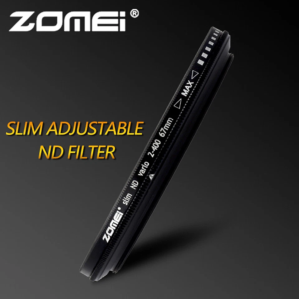 ZOMEI ND2-400 Fader Adjustable Filter  Variable for Canon Nikon Sony Camera 58mm - Image 1 of 4