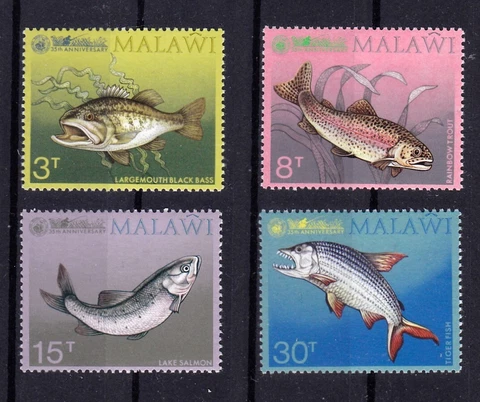 MALAWI #217-220 MNH 30th ANNIV. OF ANGLING SOCIETY OF MALAWI Cover