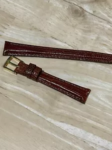 Hamilton 13MM tan lizard watch band strap - Picture 1 of 2