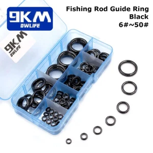 Fishing Rod Guide Ring 10~160Pcs Stainless Steel Ceramic Ring Fishing Rod Repair - Picture 1 of 33