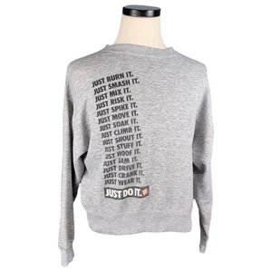 Sudadera Nike Gris "Just Do It" Años 80 Pequeña - Imagen 1 de 10