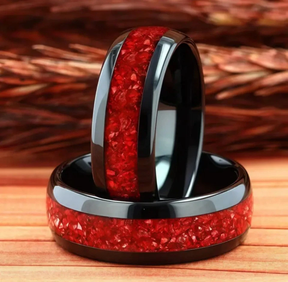 Juego de 2 anillos de promesa a juego Hombre Mujer para parejas H (11) M (7) - Imagem 1 de 1