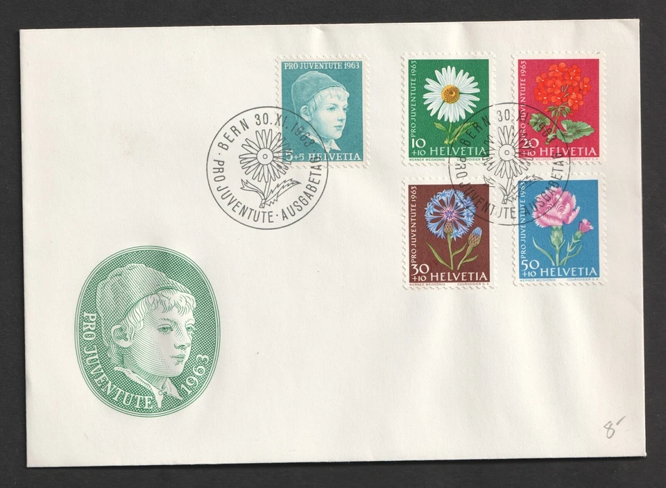 1963 Switzerland Pro Juventute. Flowers FDC. Bern First Day Cover - Image 1 of 1