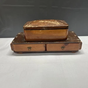 Vintage Wooden Jewelry Box - Picture 1 of 6