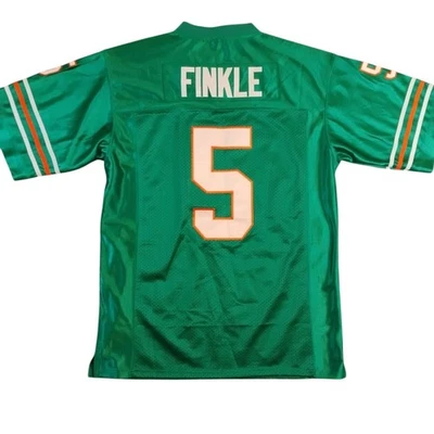 Camisa Finkle Para Hombres Mediana Verde Aqua 5 Camiseta de Fútbol Ace Ventura Miami Película Foto 1 de 4