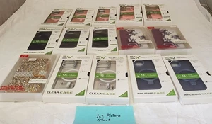 Lot15 EV Clear & Ring Stand Smartphone Cases Assorted Designs for iPhone/Android - Picture 1 of 15