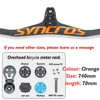 -17° MTB Carbon Fiber Integrated Handlebar with Mount Holder Bicycle Accessories - Image 1 of 4