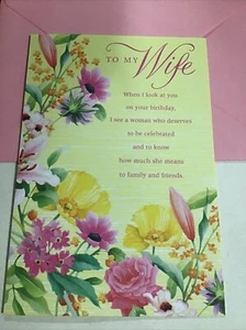 Biglietto Auguri Buon Compleanno A Mia Moglie, Il Mio Migliore Amico Amore 5,5” X 8” Hallmark - Foto 1 di 6