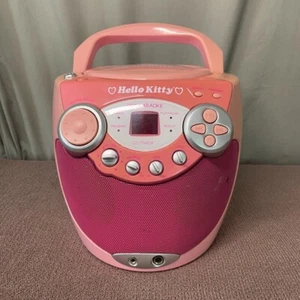 2001 Hello Kitty CDG Karaoke Machine HK101 CD Player Missing PowerCord Microphon - Picture 1 of 9