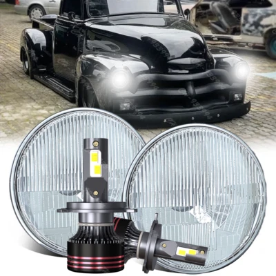 7inch Round Led Headlight High-Low Beam for Chevrolet C10 Pickup c20 C30 - Image 1 of 4